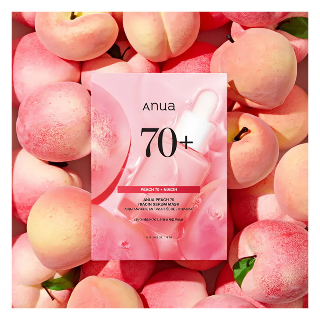 Anua Peach 70 Niacin Skin Brightening Serum Sheet Mask 25g, Pack of 10's