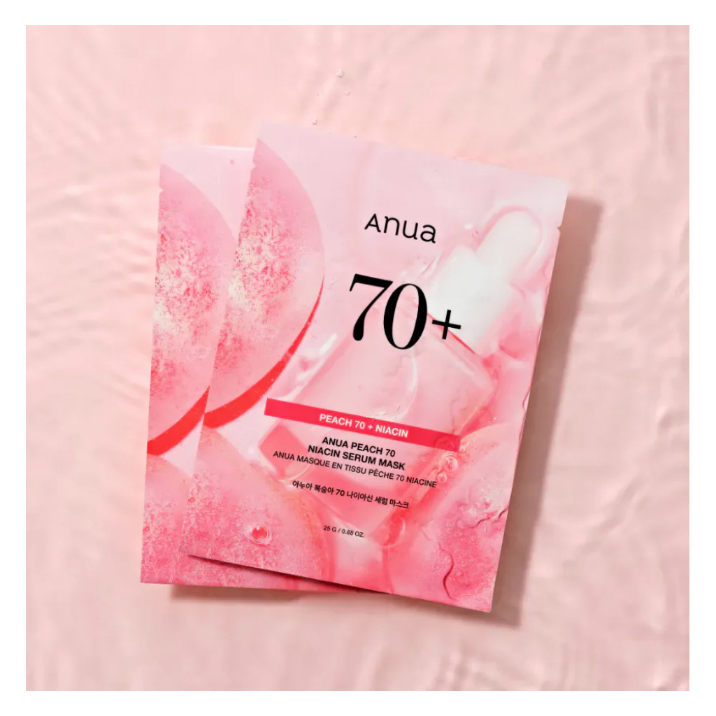 Anua Peach 70 Niacin Skin Brightening Serum Sheet Mask 25g, Pack of 10's