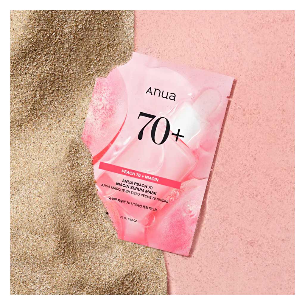 Anua Peach 70 Niacin Skin Brightening Serum Sheet Mask 25g, Pack of 10's