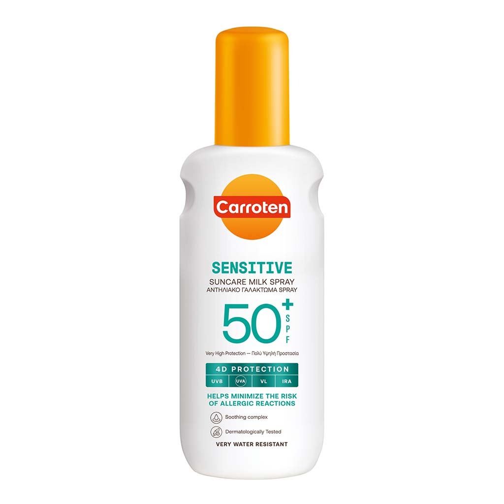 Carroten Sensitive Suncare SPF50+ Body Milk Spray For Sensitive Skin 200ml 