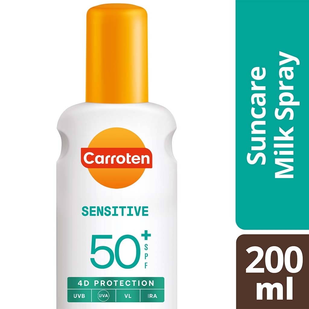 Carroten Sensitive Suncare SPF50+ Body Milk Spray For Sensitive Skin 200ml 