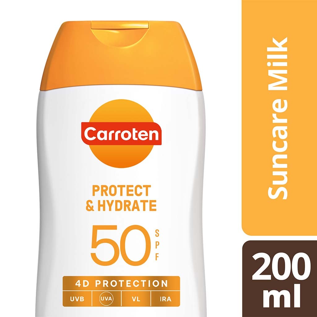 Carroten Protect & Hydrate Suncare SPF50 Body Milk With Hyaluronic Acid 200ml