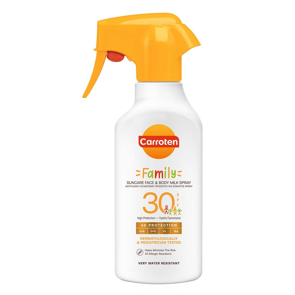 Carroten Family Suncare SPF30 Face & Body Milk Sunscreen Spray 270ml