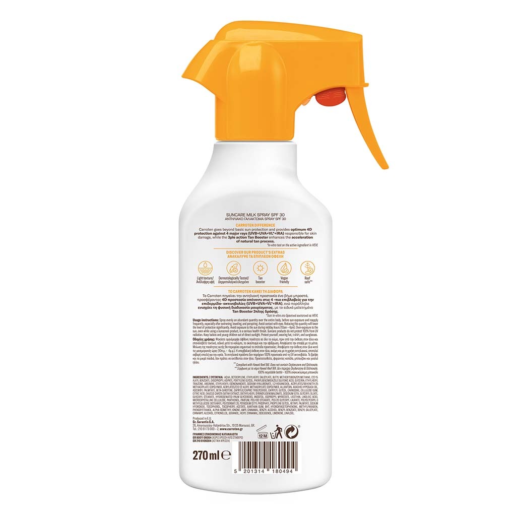 Carroten Family Suncare SPF30 Face & Body Milk Sunscreen Spray 270ml