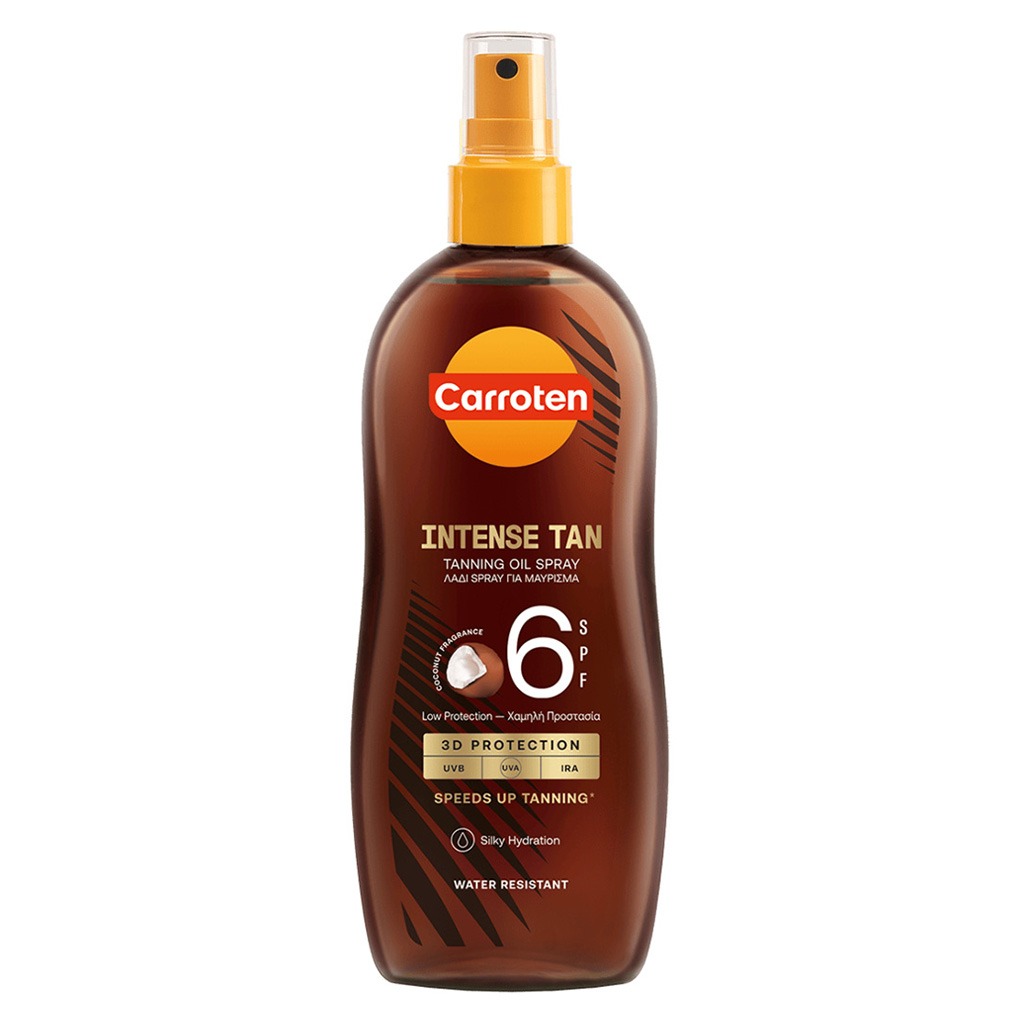 Carroten Intense Tan Skin Tanning Oil Spray With SPF 6 200ml