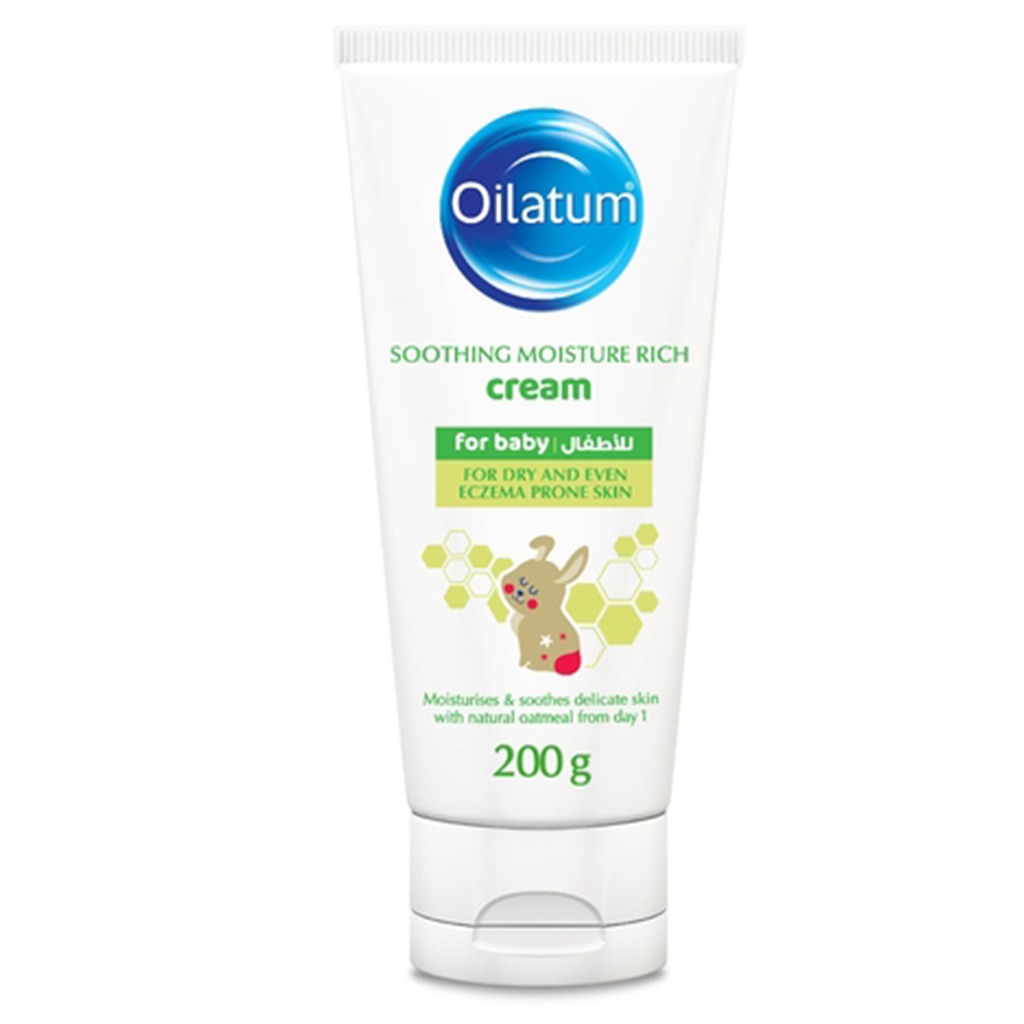 Oilatum Soothing Moisture Rich Baby Cream For Dry & Eczema Prone Skin, Fragrance Free - 0+ Months  200g