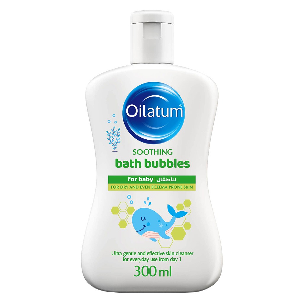 Oilatum Soothing Bath Bubbles Baby Body Cleanser For Dry & Eczema Prone Skin 300ml
