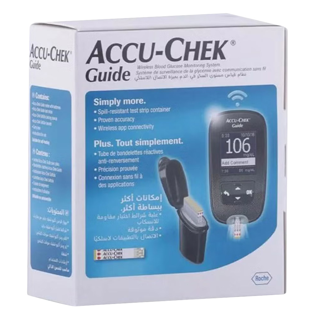 Accu-Chek Guide Wireless Blood Glucose Monitoring System + Accu-Chek Softclix Lancet, Pack of 100's + Accu-Chek Guide Strips, Pack of 50's PROMO PACK