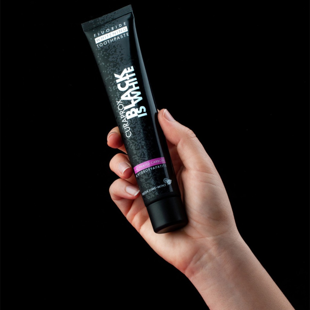 Curaprox Black Is White Fluoride Whitening Toothpaste With Activated Carbon 90ml