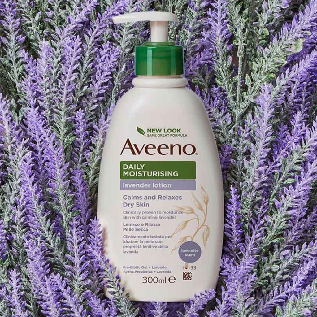 Aveeno Daily Moisturizing Body Lotion With Lavender Scent For Dry Skin 300ml 