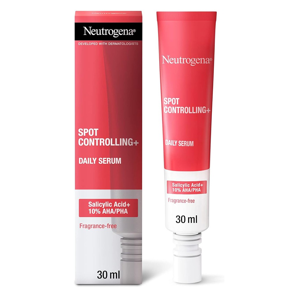 Neutrogena Spot Controlling+ Daily Face Serum For Dark Spots With Salicylic Acid & 10% AHA, PHA 30ml 