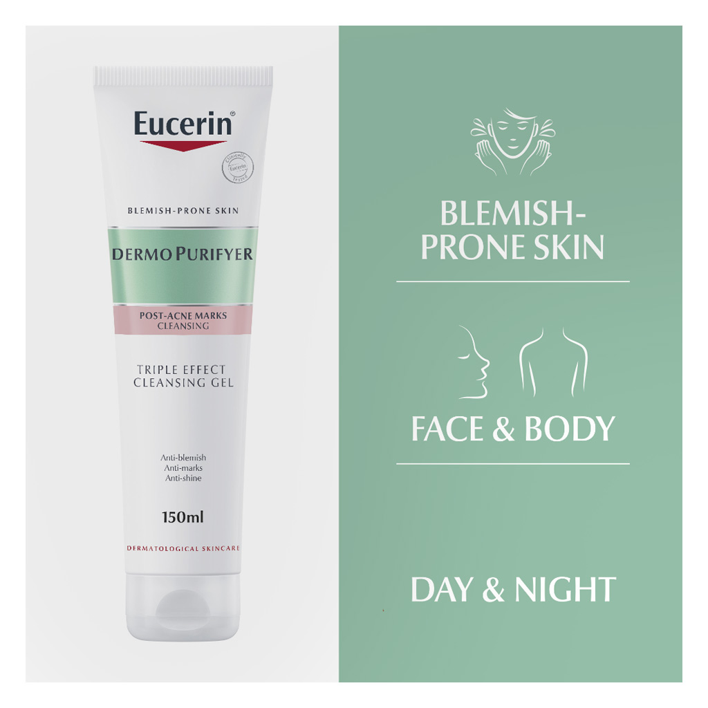 Eucerin DermoPurifyer Triple Effect Post Acne Marks Cleansing Gel 150ml