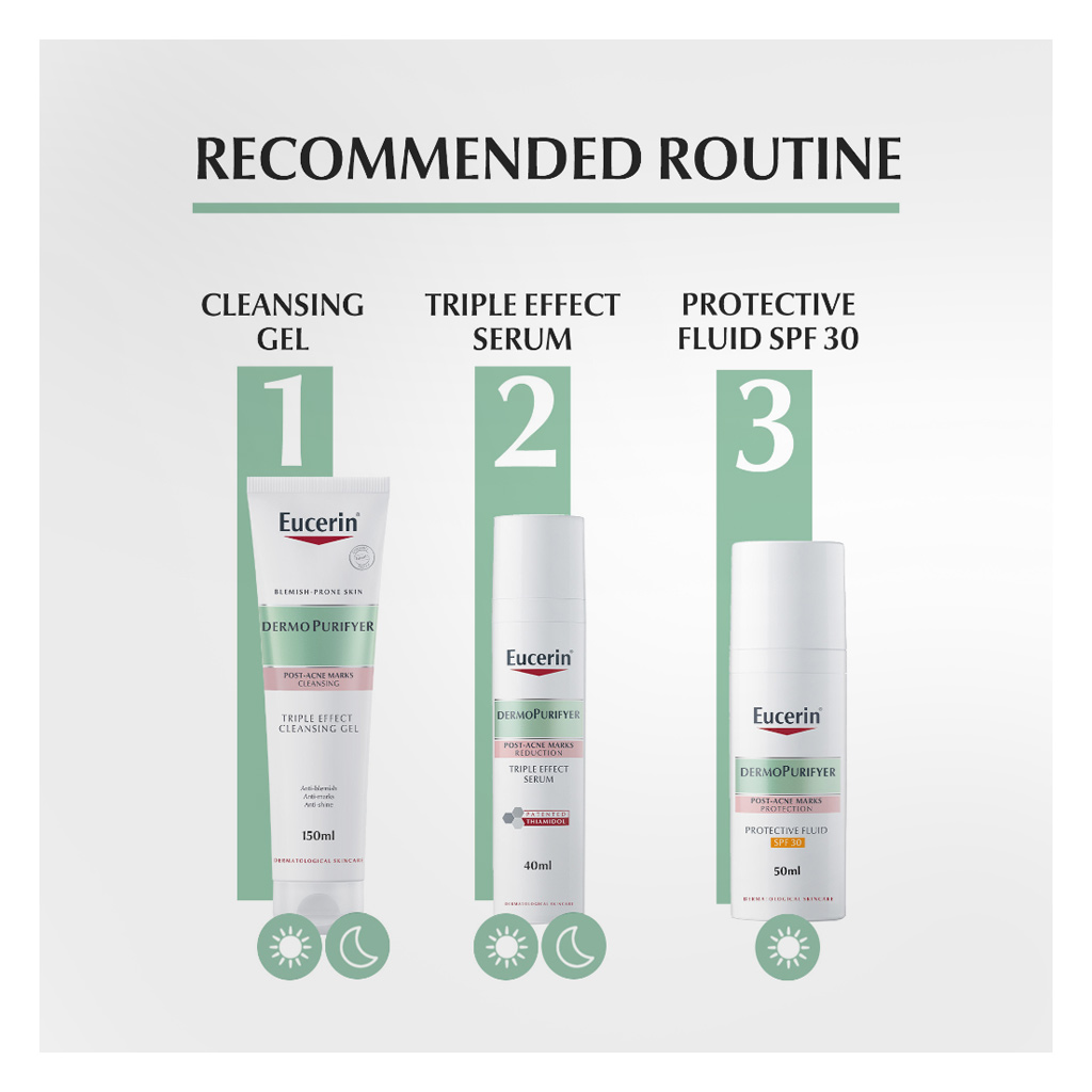 Eucerin DermoPurifyer Triple Effect Post Acne Marks Cleansing Gel 150ml