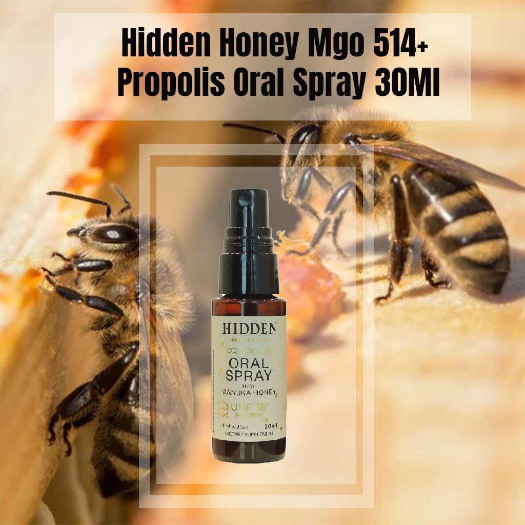 Hidden Honey 514+ MGO & UMF 15+ Propolis Oral Spray With Manuka Honey 30ml