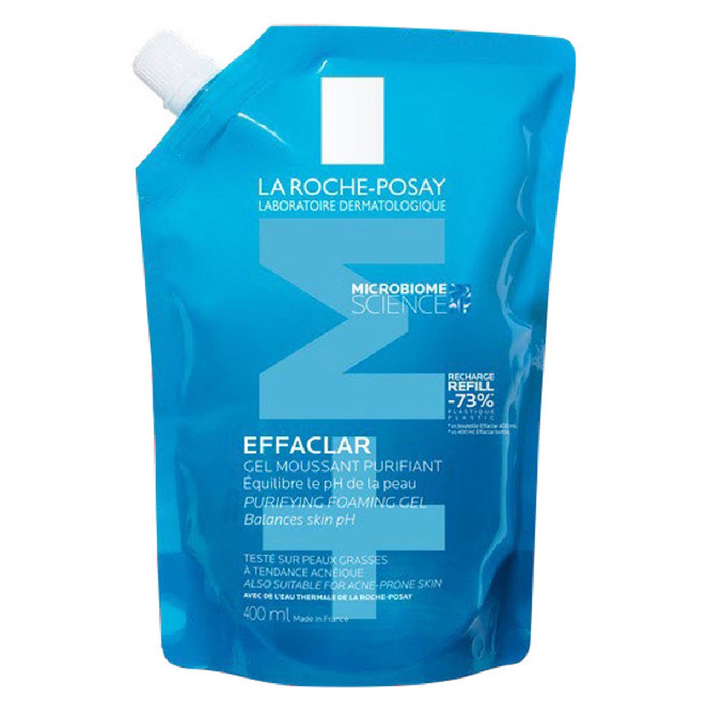 La Roche-Posay Effaclar Acne Foaming Purifying Gel Refill Pouch For Oily & Acne Prone Skin 400ml