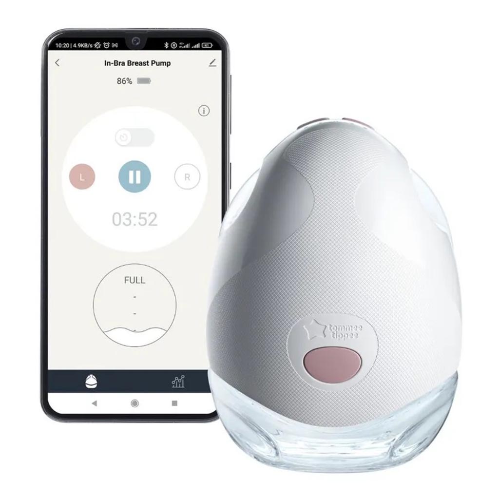 Tommee Tippee Made For Me In-Bra Wearable Electric Breast Pump Single- White/Pink