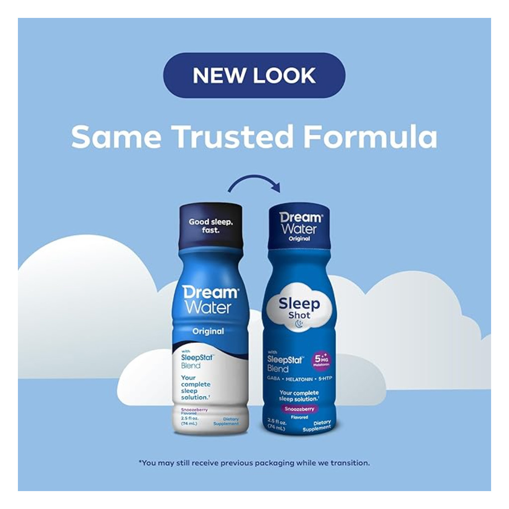 Dream Water Sleep Aid Shot Snoozeberry Drink 74ml