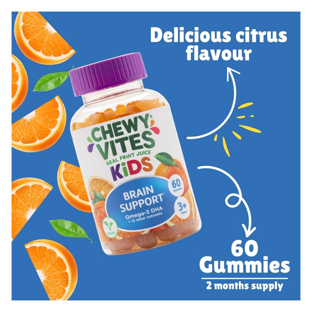 Chewy Vites Kids Brain Support Gummies, Pack of 60's