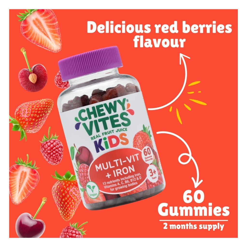 Chewy Vites Kids Multivit + Iron Gummies, Pack of 60's