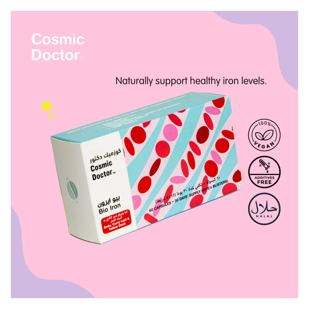 Cosmic Doctor Bio Iron Capsules, Pack of 60’s