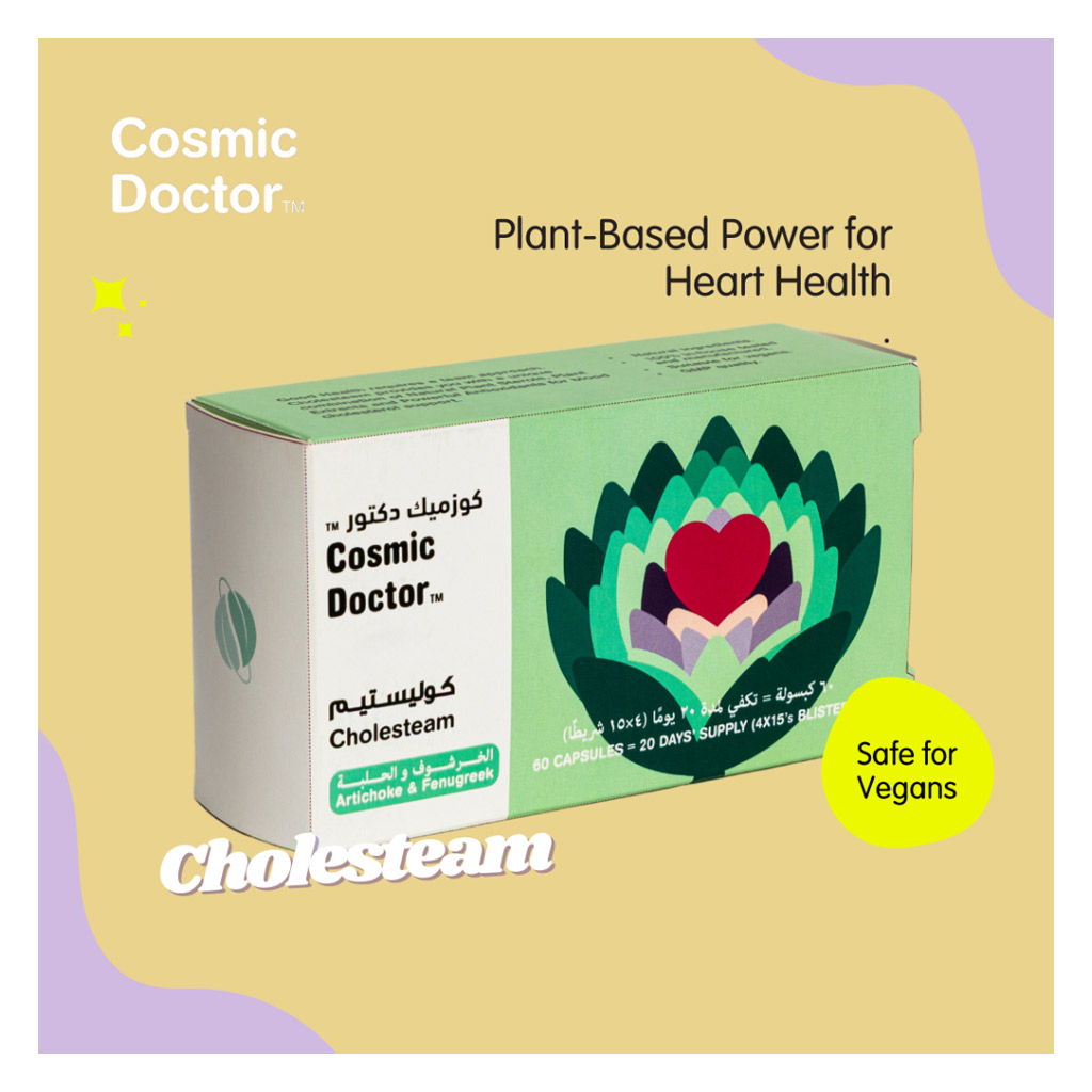 Cosmic Doctor Cholesteam Capsules For Cholesterol Support, Pack of 60’s