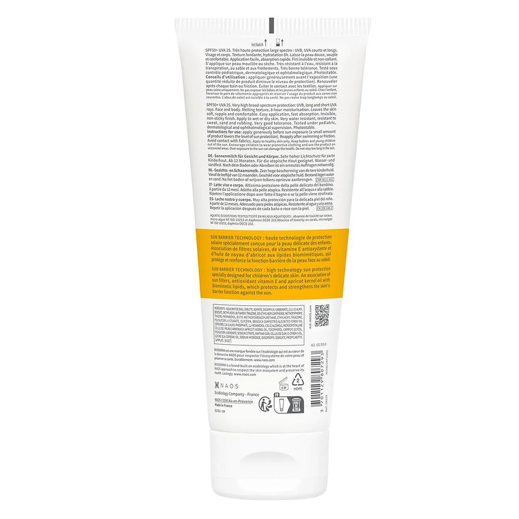 Bioderma Photoderm Pediatrics Lait SPF50+ Sunscreen 200ml 