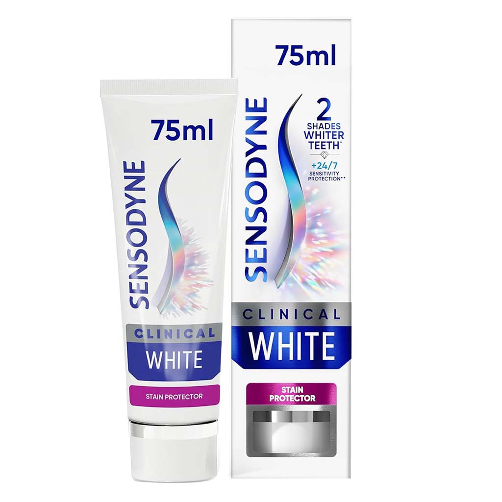 Sensodyne Clinical White Stain Protector Toothpaste For Sensitive Teeth 75ml 