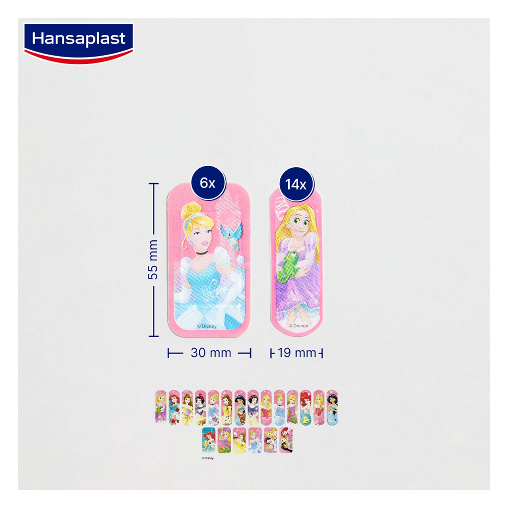 Hansaplast Disney Princess Design Kids Plaster, Pack of 20's