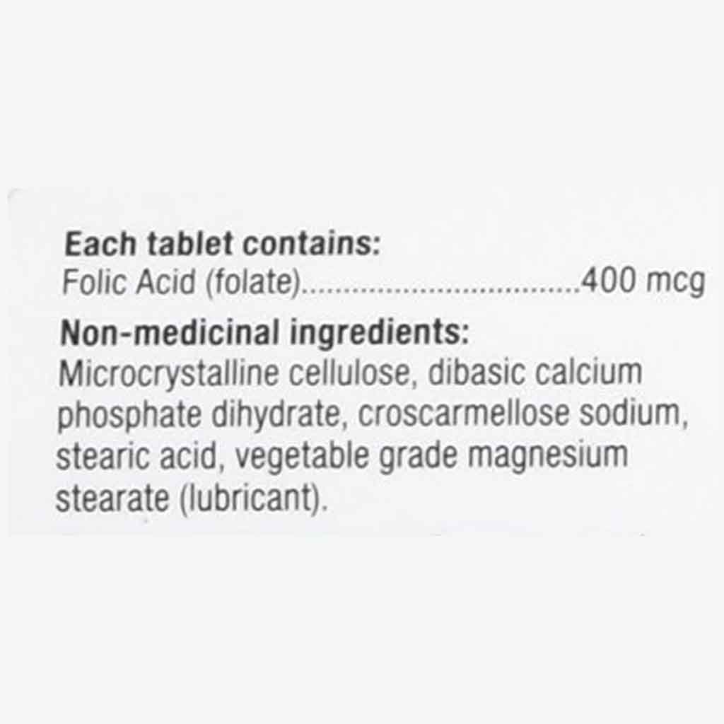 Webber Naturals Folic Acid 400mcg Tablets, Pack of 90’s
