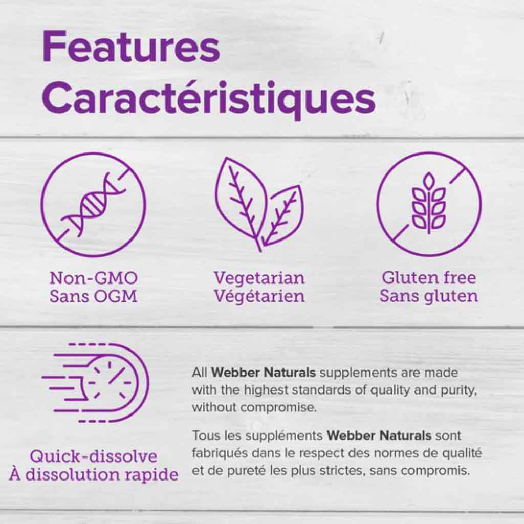 Webber Naturals Vitamin B12 250mcg Sublingual Tablets, Pack of 90’s