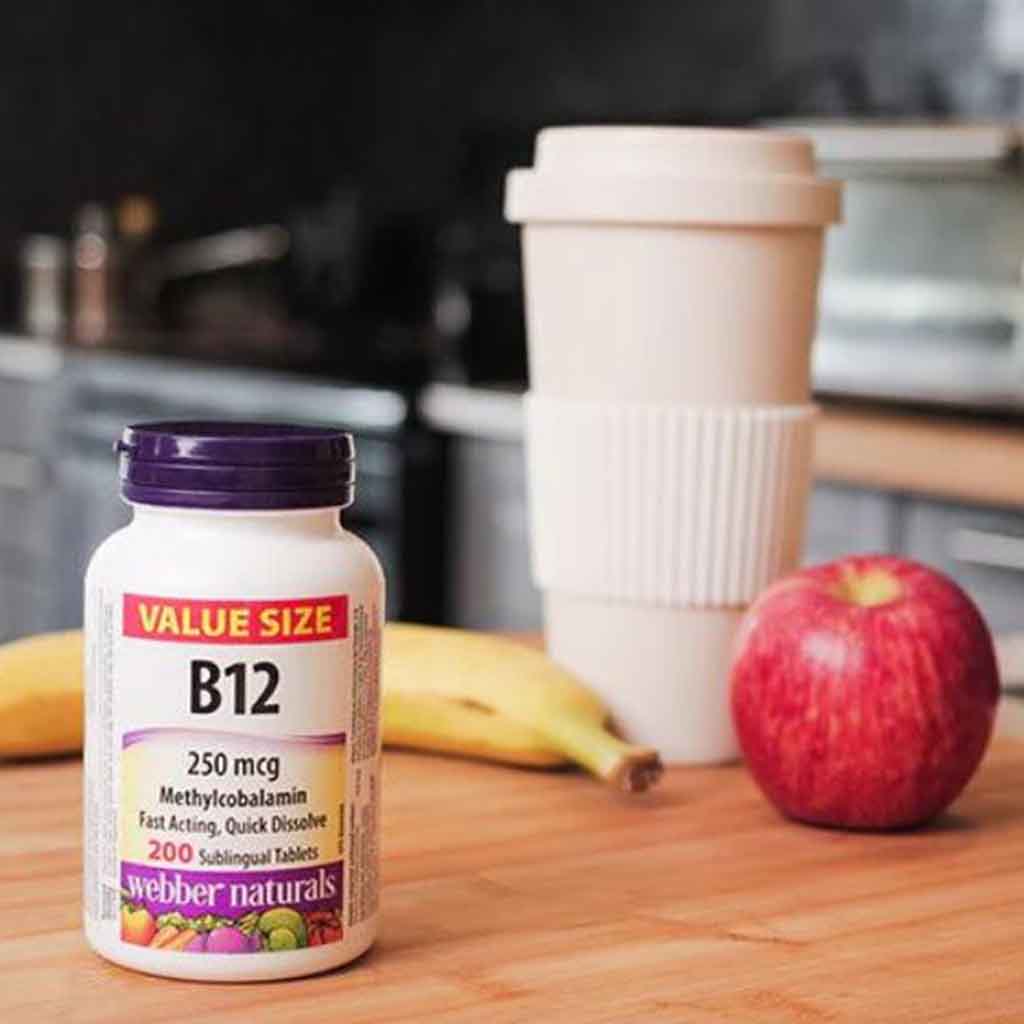 Webber Naturals Vitamin B12 250mcg Sublingual Tablets, Pack of 90’s
