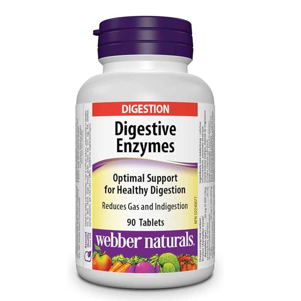 Webber Naturals Digestive Enzymes Tablets, Pack of 90’s