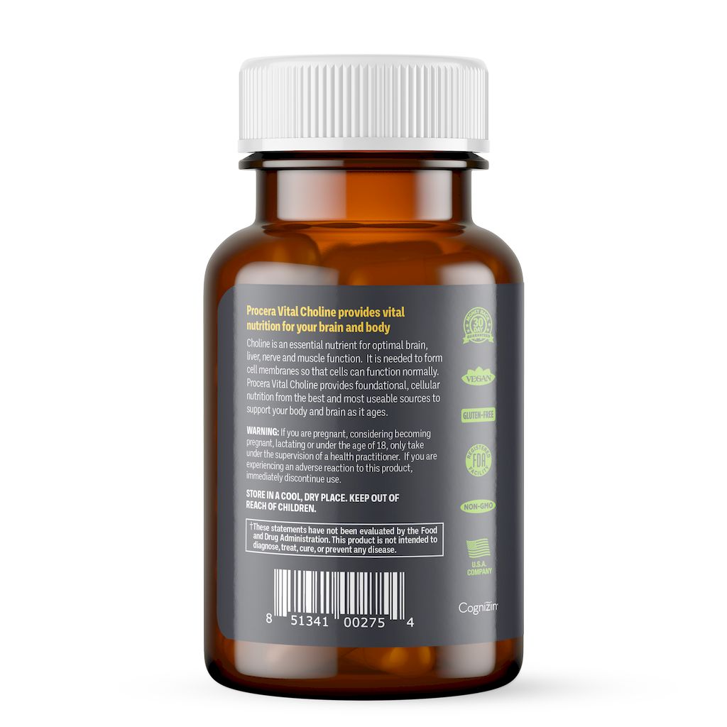 Procera Vital Choline Capsules For Brain Health & Anti Aging Support, Pack of 60's