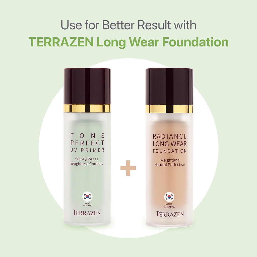 Terrazen Tone Perfect SPF40 & PA+++ UV Primer For Tone Correction, Green Color 30ml