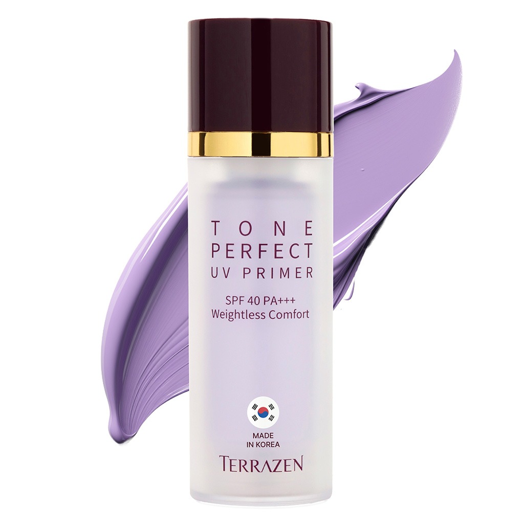 Terrazen Tone Perfect SPF40 & PA+++ UV Primer For Tone Correction, Purple Color 30ml