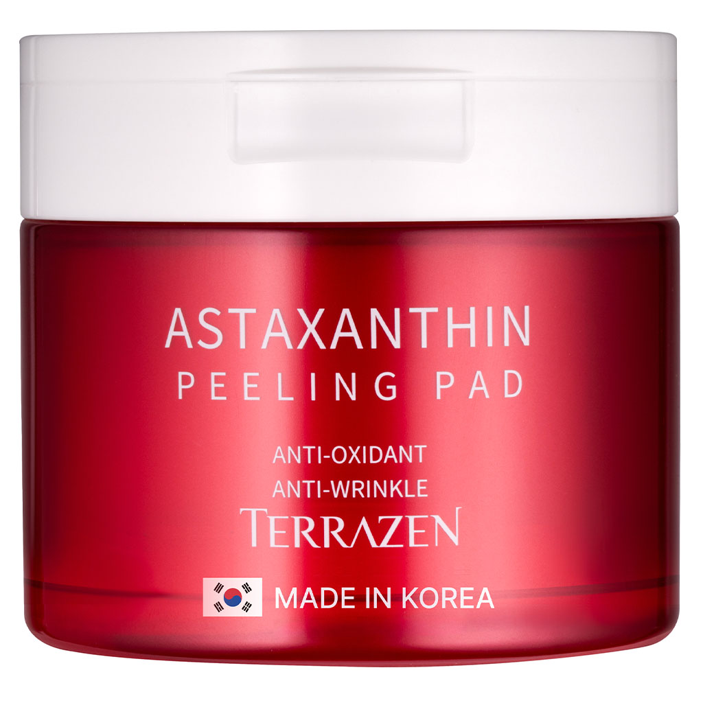 Terrazen Astaxanthin Antiwrinkle & Antioxidant Peeling Facial Pads 175ml, Pack of 60's