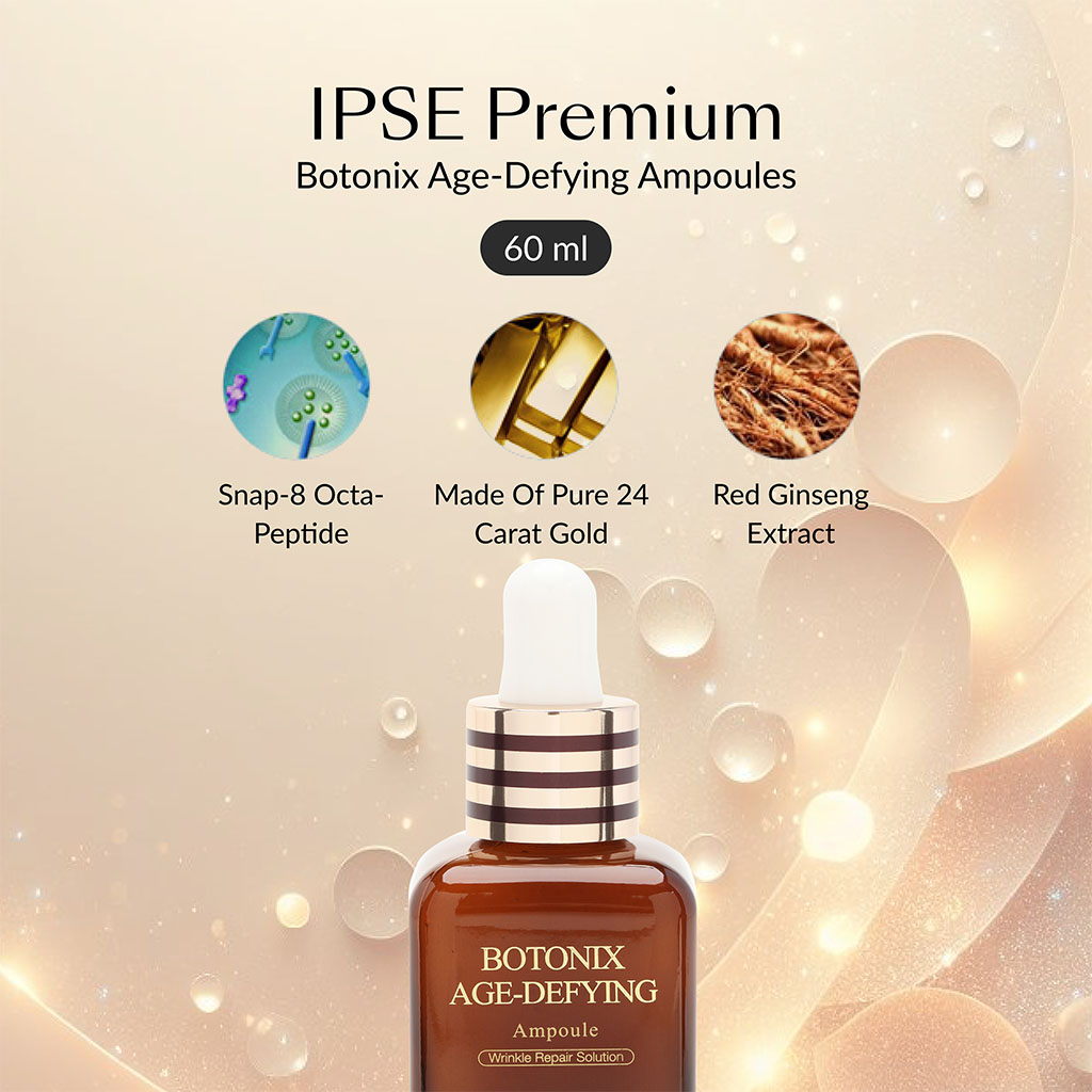 IPSE Premium Botonix Age Defying Facial Ampoule Wrinkle Repair Solution 60ml 