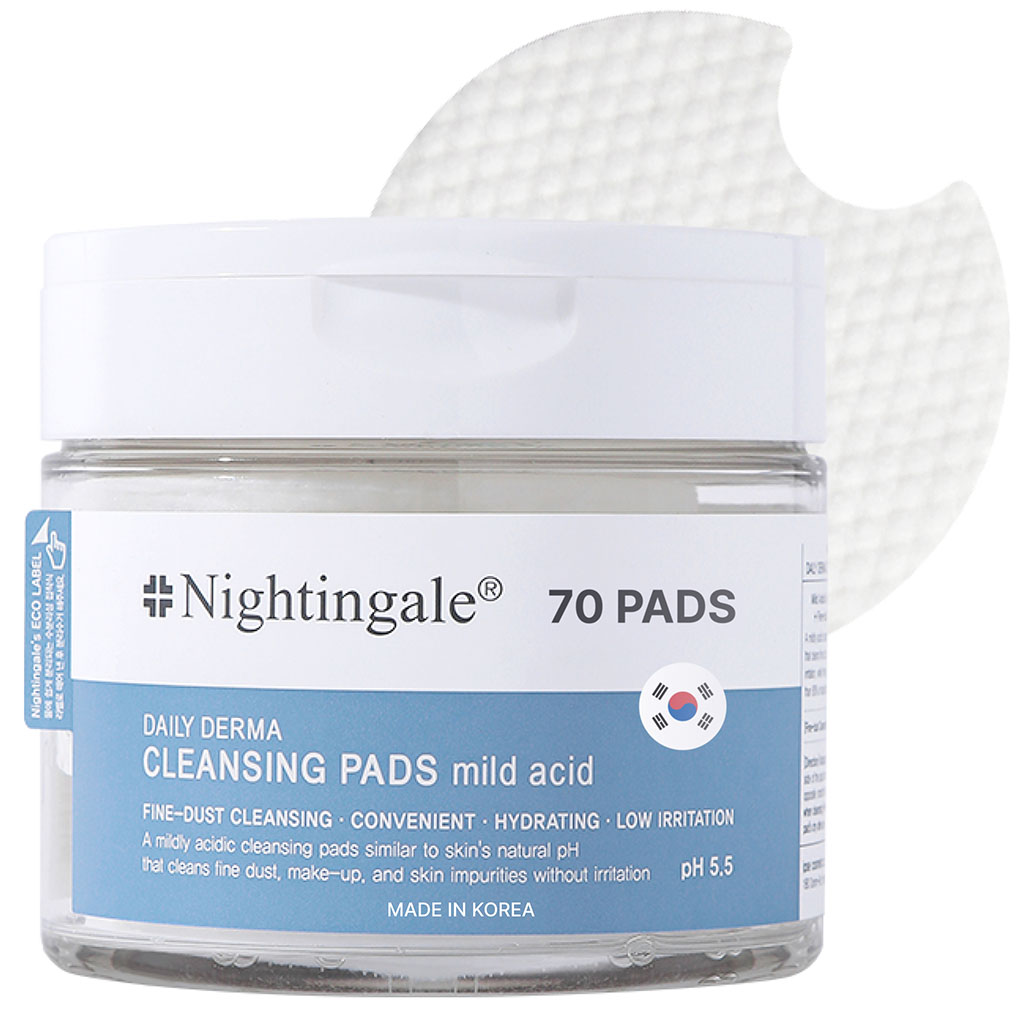 Nightingale Daily Derma Facial Cleansing Pads For Sensitive Skin 270ml, Pack of 70’s