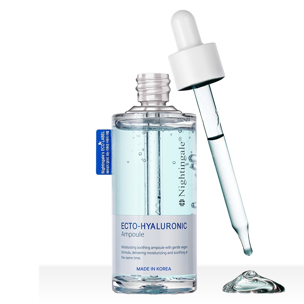 Nightingale Ecto Hyaluronic Moisturizing & Soothing Facial Ampoule Serum For All Skin Types 50ml 