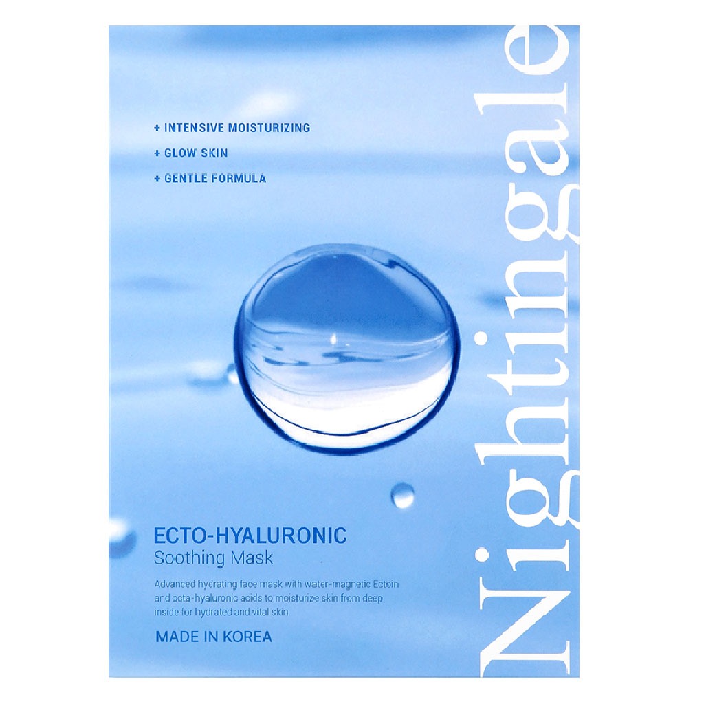 Nightingale Ecto Hyaluronic Soothing Face Sheet Mask For All Skin Types 27ml, Pack of 1’s