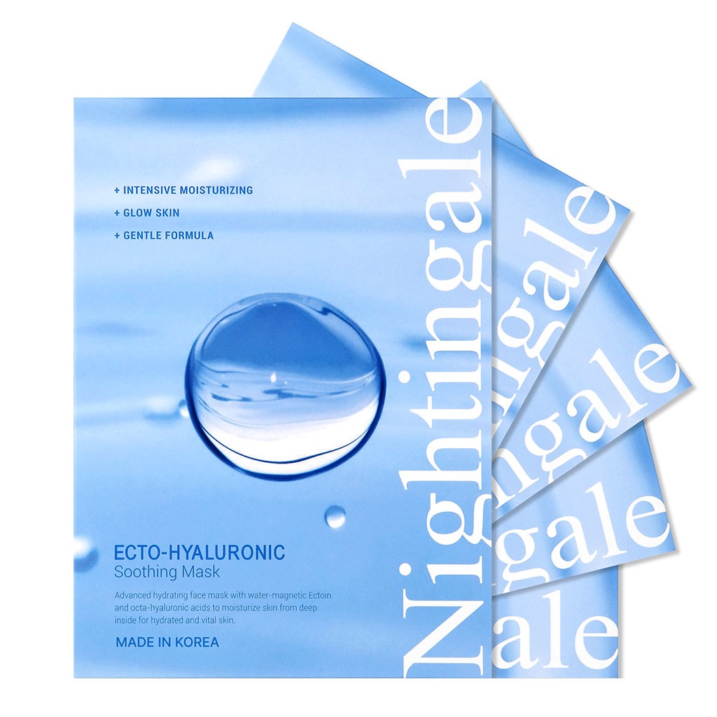 Nightingale Ecto Hyaluronic Soothing Face Sheet Mask For All Skin Types 27ml, Pack of 1’s