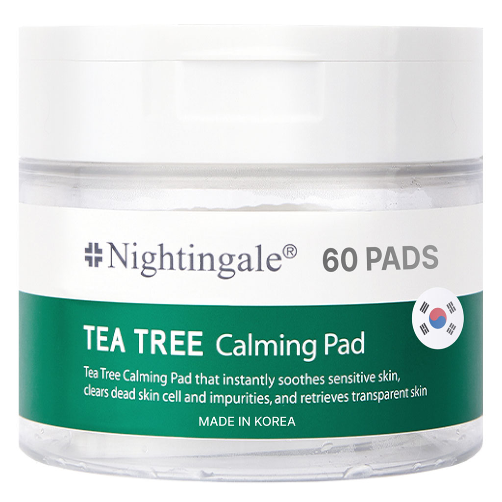 Nightingale Tea Tree Calming Facial Cleansing Pads For Sensitive Skin, Pack of 60’s