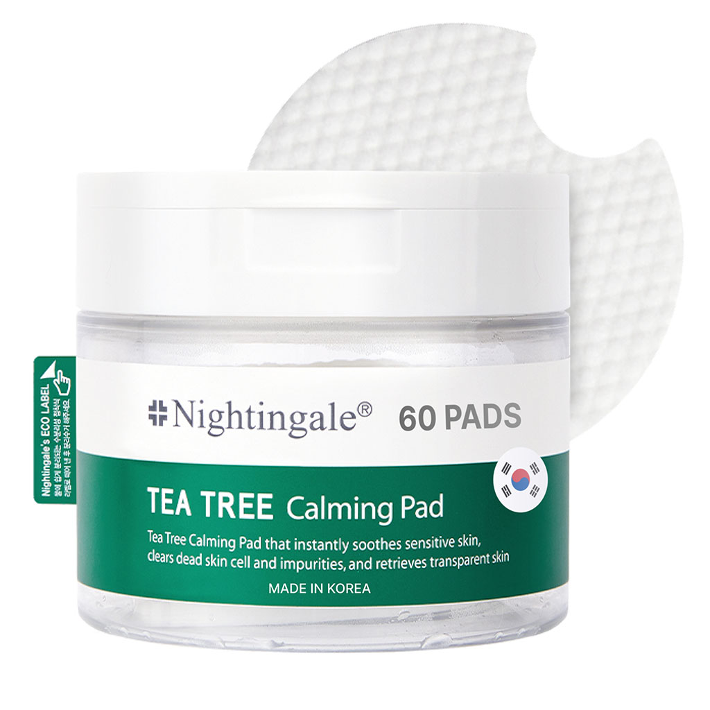 Nightingale Tea Tree Calming Facial Cleansing Pads For Sensitive Skin, Pack of 60’s
