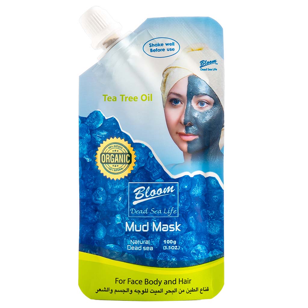 Bloom Dead Sea Life Organic Mud Mask With Tea Tree Oil For Face, Body & Hair 100g