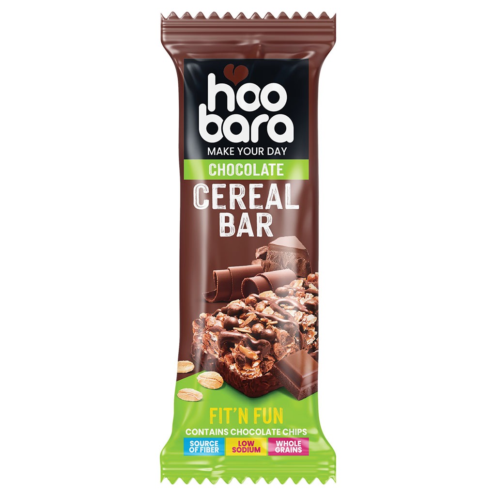 Hoobara Fit N Fun Chocolate Cereal Bar With Chocolate Chips 30g