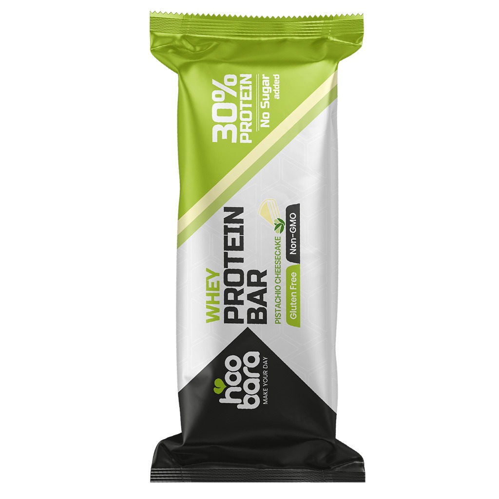 Hoobara Gluten Free Whey Protein Bar Pistachio Cheesecake Flavour 50g