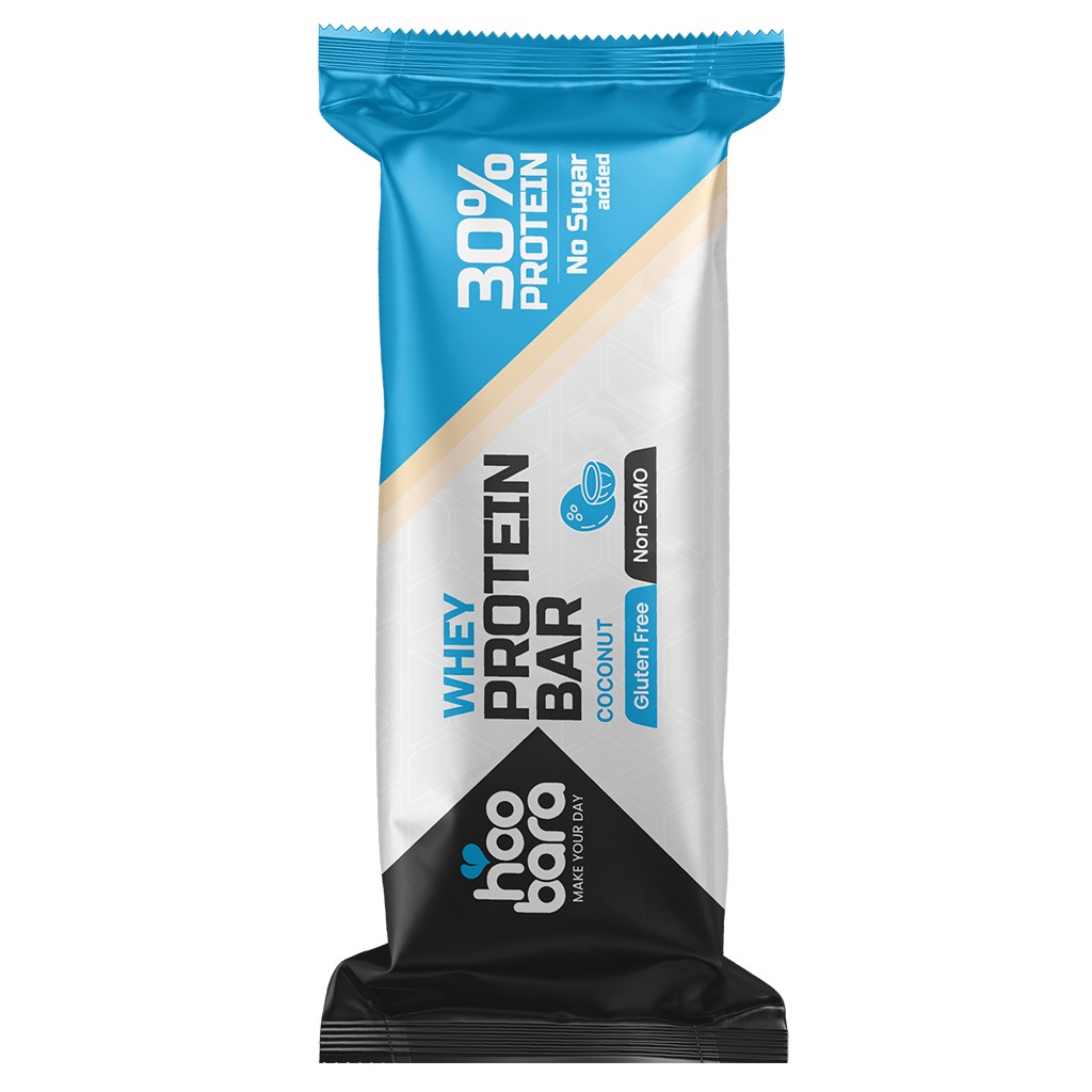 Hoobara Gluten Free Whey Protein Bar Coconut Flavour 50g