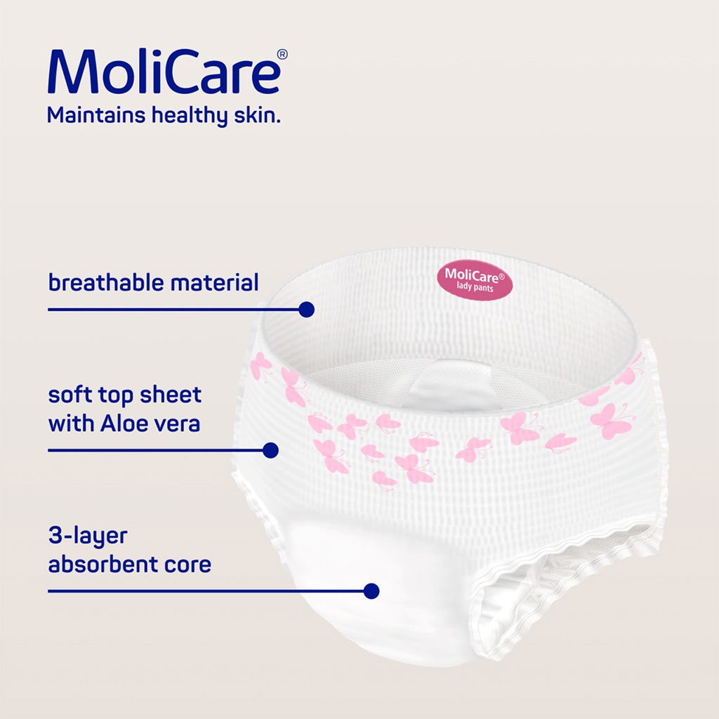 Hartmann MoliCare Premium Adult Lady Pants, Medium Size, 80-120cm, Pack of 8’s