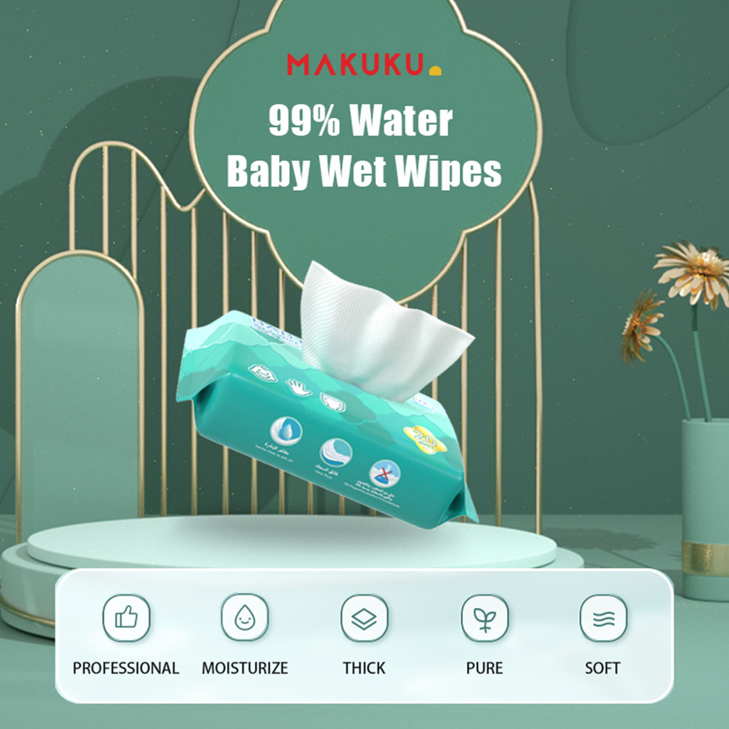 Makuku Baby Wet Wipes, Pack of 60 x 3's