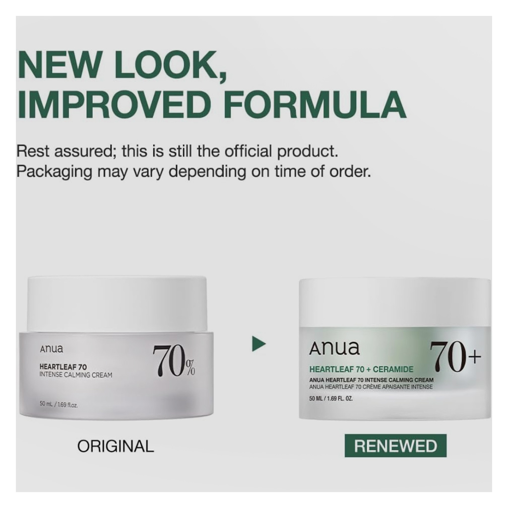 Anua Heartleaf 70% Intense Calming Facial Cream For Dry & Sensitive Skin 50ml